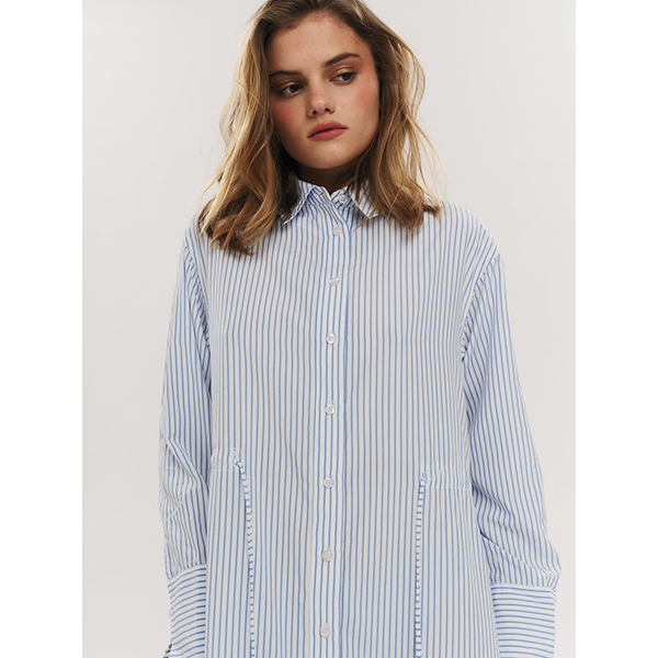 Sally Midi Dress Blue Stripe