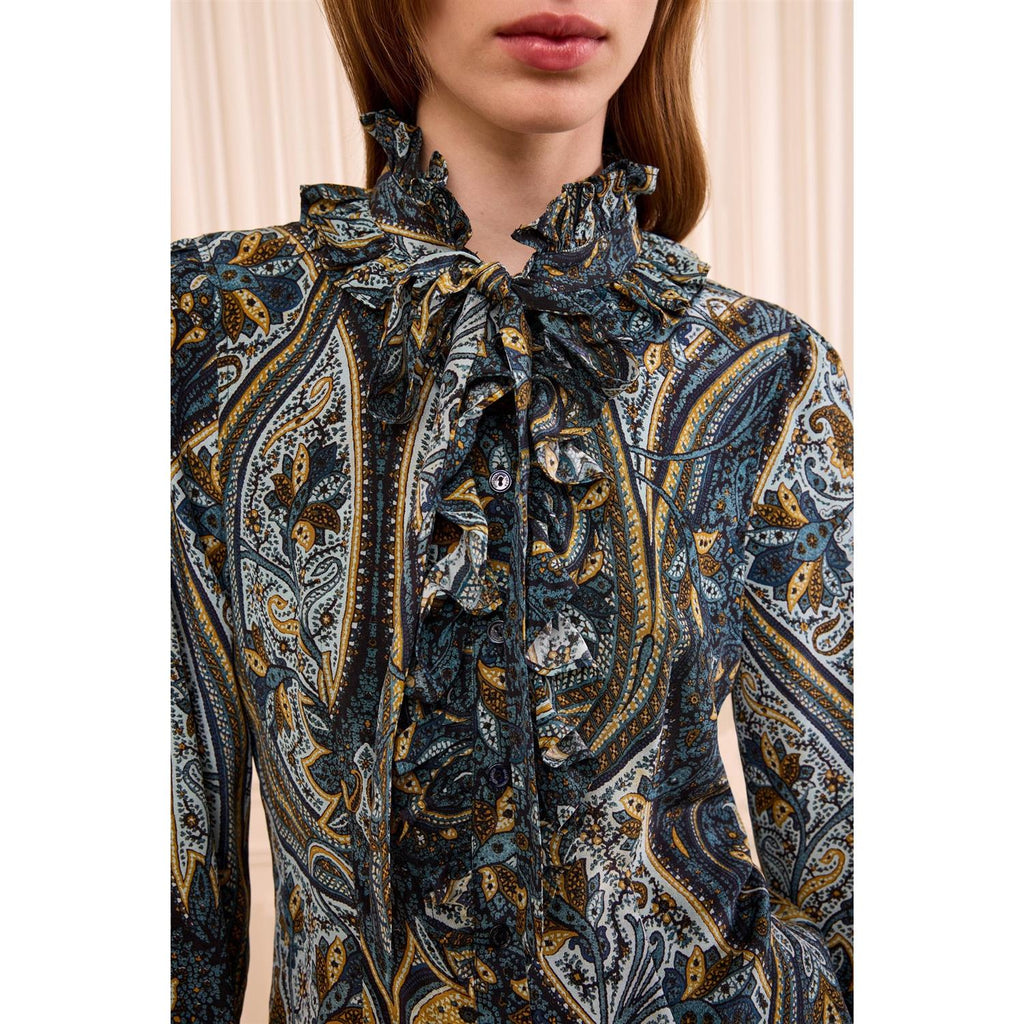 Catroux LS Silk Blouse Prussian