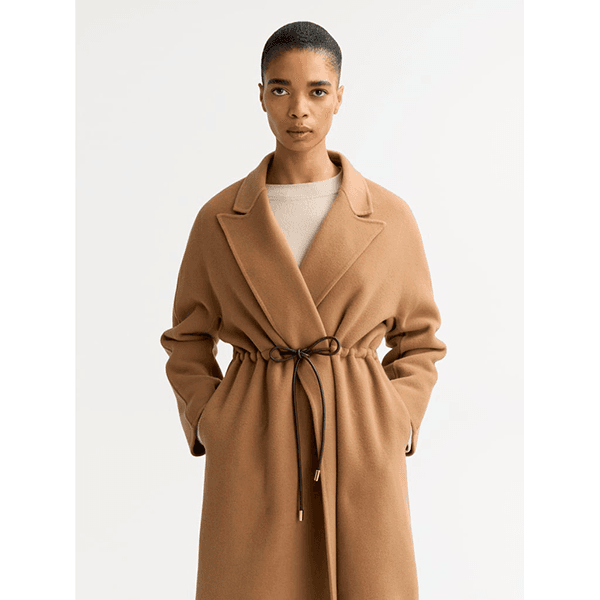 Drawstring Coat Camel