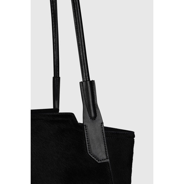 Victoria Tote Hair Calf Leather Black