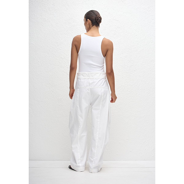 Fisherman Drawcord Pant White