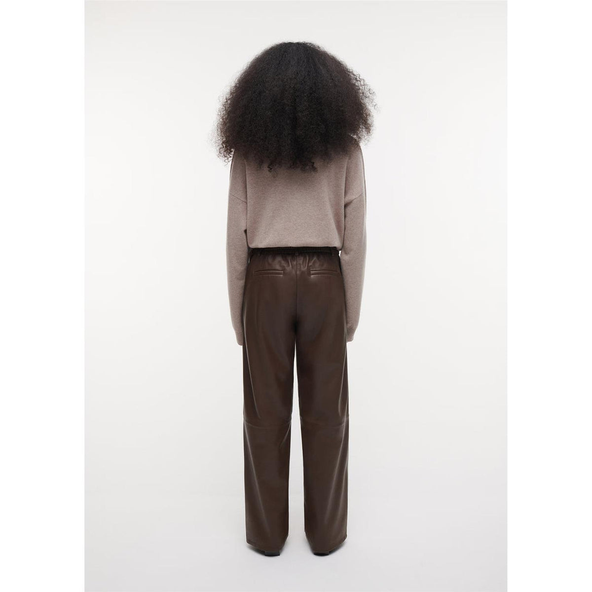 Davina Leather Pant Cacao Brown