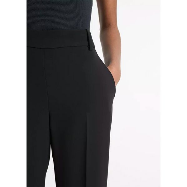 Mid Rise Tapered Pull on Pant black