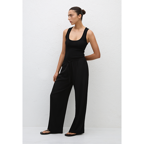 Ribbed Tank Black