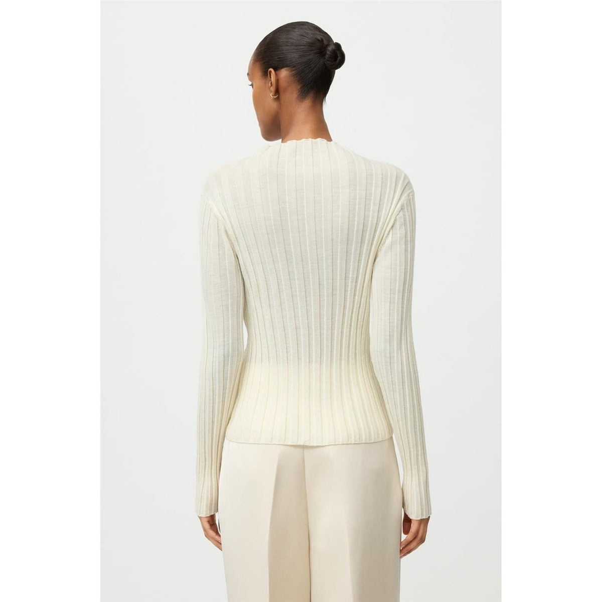 Featherlight Ribbed Top Bone