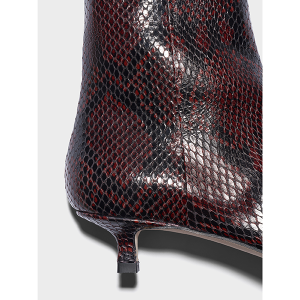 Sofie Ankle Boot Snake Print Port