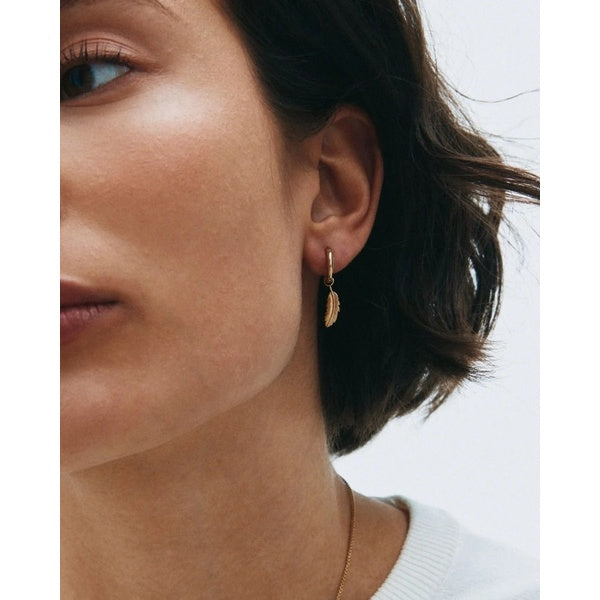 Feather Hoops S Gold
