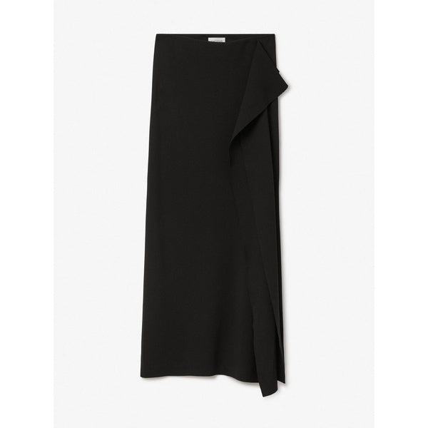 Draped Knit Skirt Black