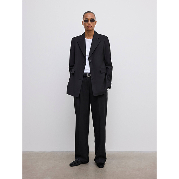 Wool Tailored Blazer Black
