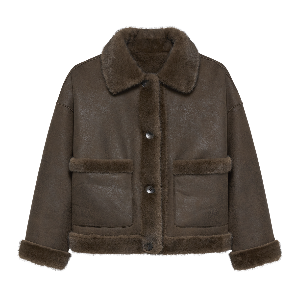 Faje Faux Mink Jacket Choco