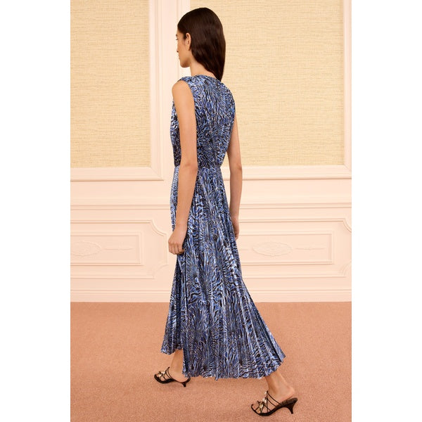 Malin SS Satin Dress Lapis