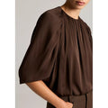 Gathered Cape Bubble Blouse Pinewood