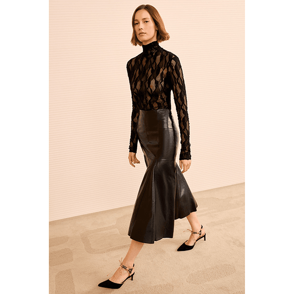 Ulyssa LS Turtleneck Top Noir