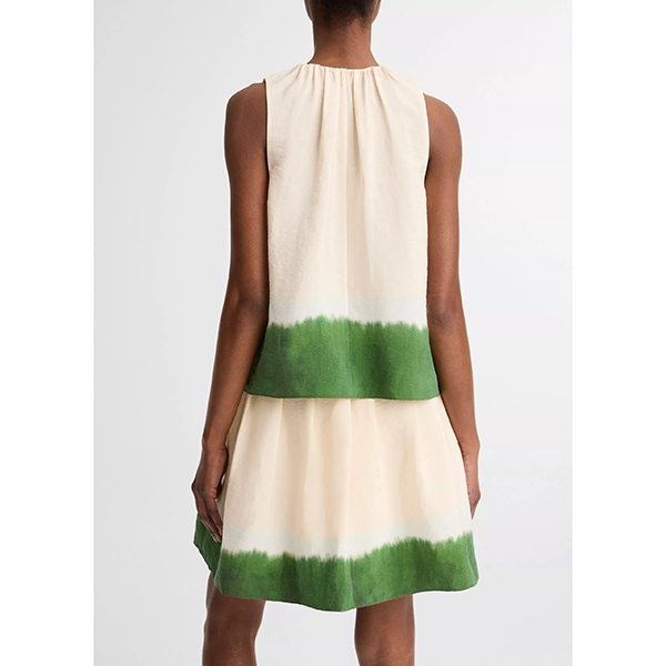 Dip Dye A-line Slvls Top Porcelain/Herba