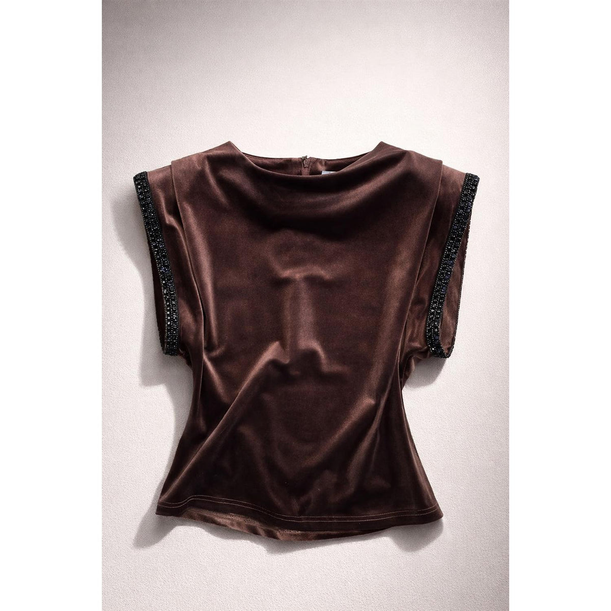 Sunset Velour Top Cocoa Brown
