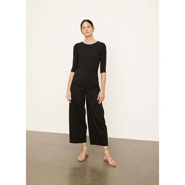 Elbow Sleeve Crew Modal Black