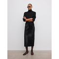 Pony Leather Skirt Black