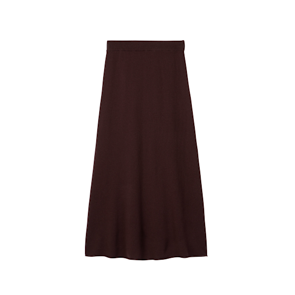 Roma Wool Skirt Chocolate Brown