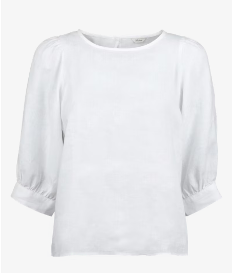 Carmen Puff Sleeve Blouse White