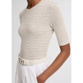 Striped Elbow Slv Crew Tapenade Combo