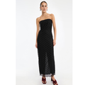 Sequins Midi Tube Dress Black