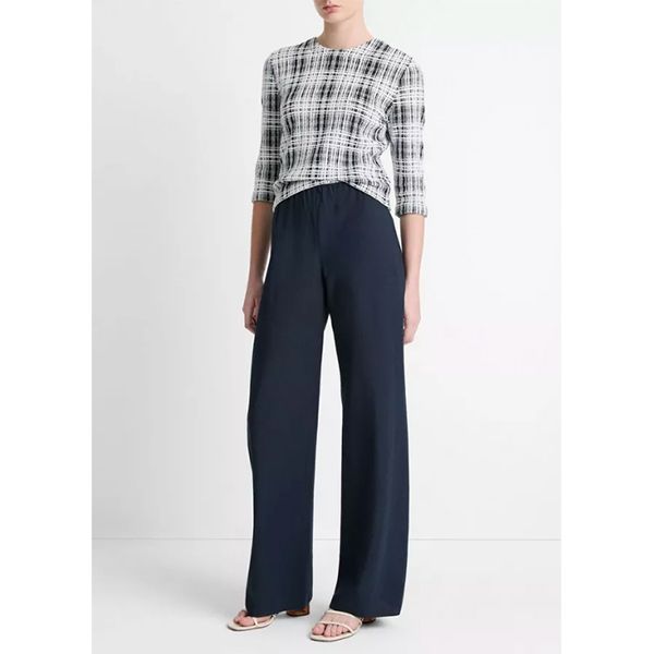 High Waist Cotton Bias Pant Coastal