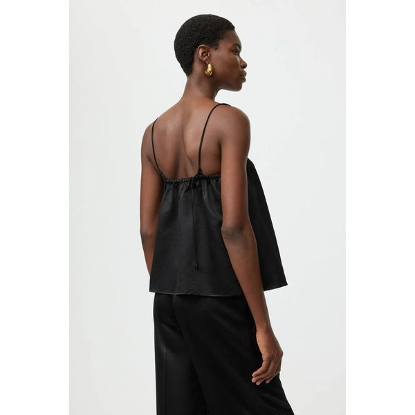 Silk Singlet Black