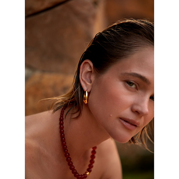 Golden Curve Hoops Bold