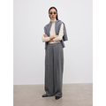 Elastic Wool Trouser Light Grey Melange