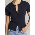 S/S Rib Cardi Ink