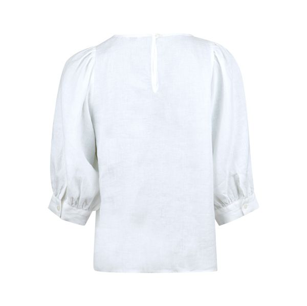 Carmen Puff Sleeve Blouse White