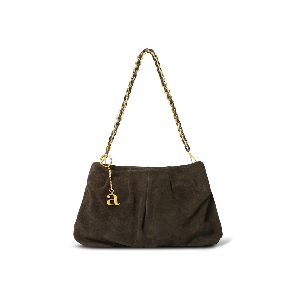 Maxime True Suede Clutch Dk Brown