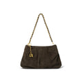 Maxime True Suede Clutch Dk Brown