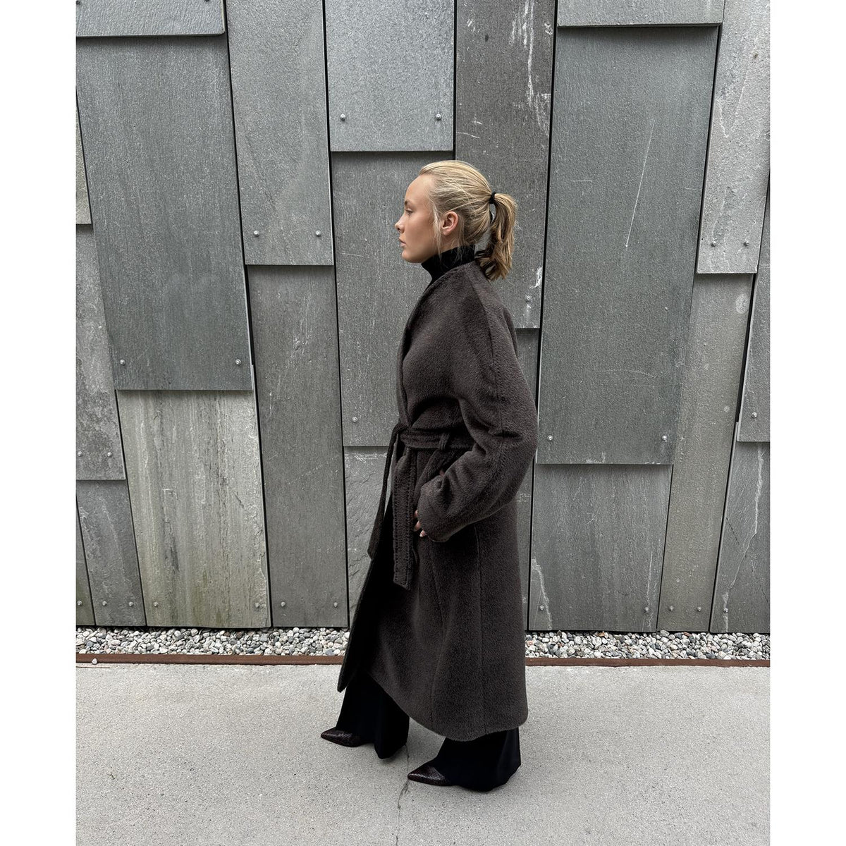 Francesca Alpaca Coat Brown