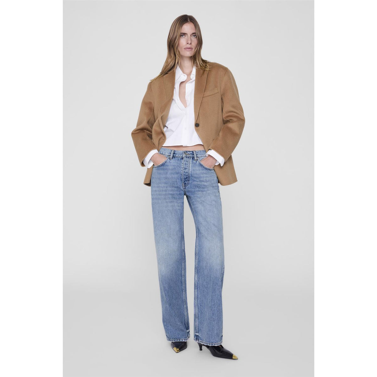Scott Cropped Shirt White