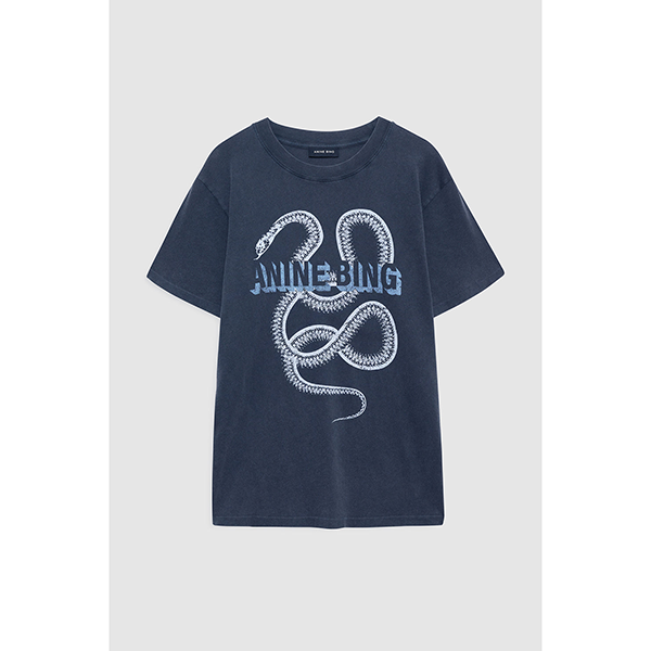 Lili Tee Snake Washed Black