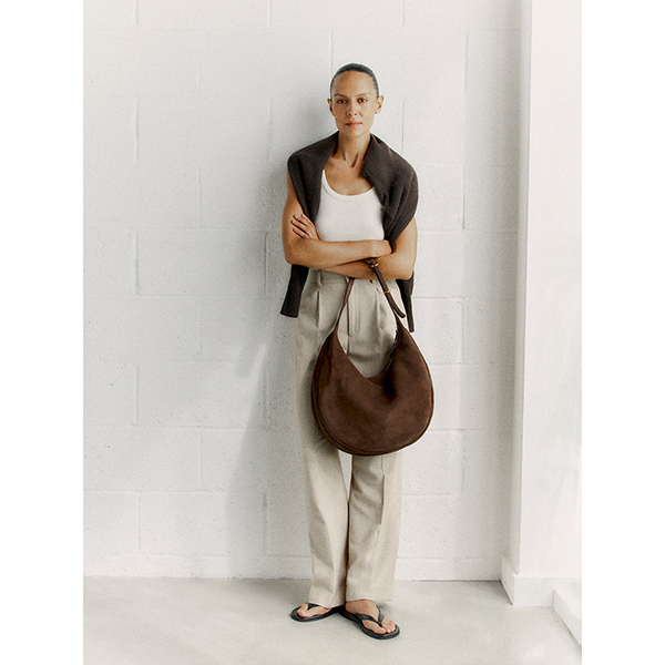 Moon Hobo Suede Brown
