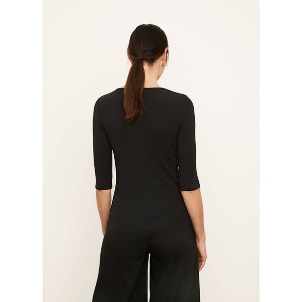 Elbow Sleeve Crew Modal Black