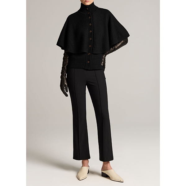 Turtleneck Cape Cardi Black