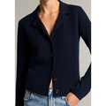 Notch Collar Dbl Face Cardi Coastal