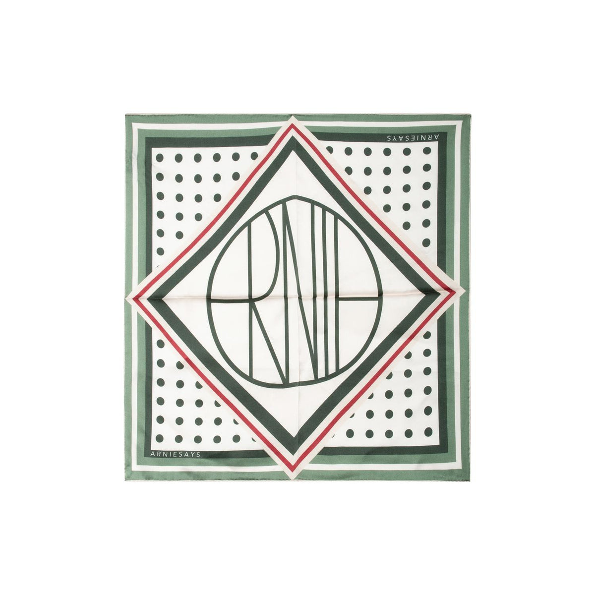 Kensington Silk Scarf Green Multi