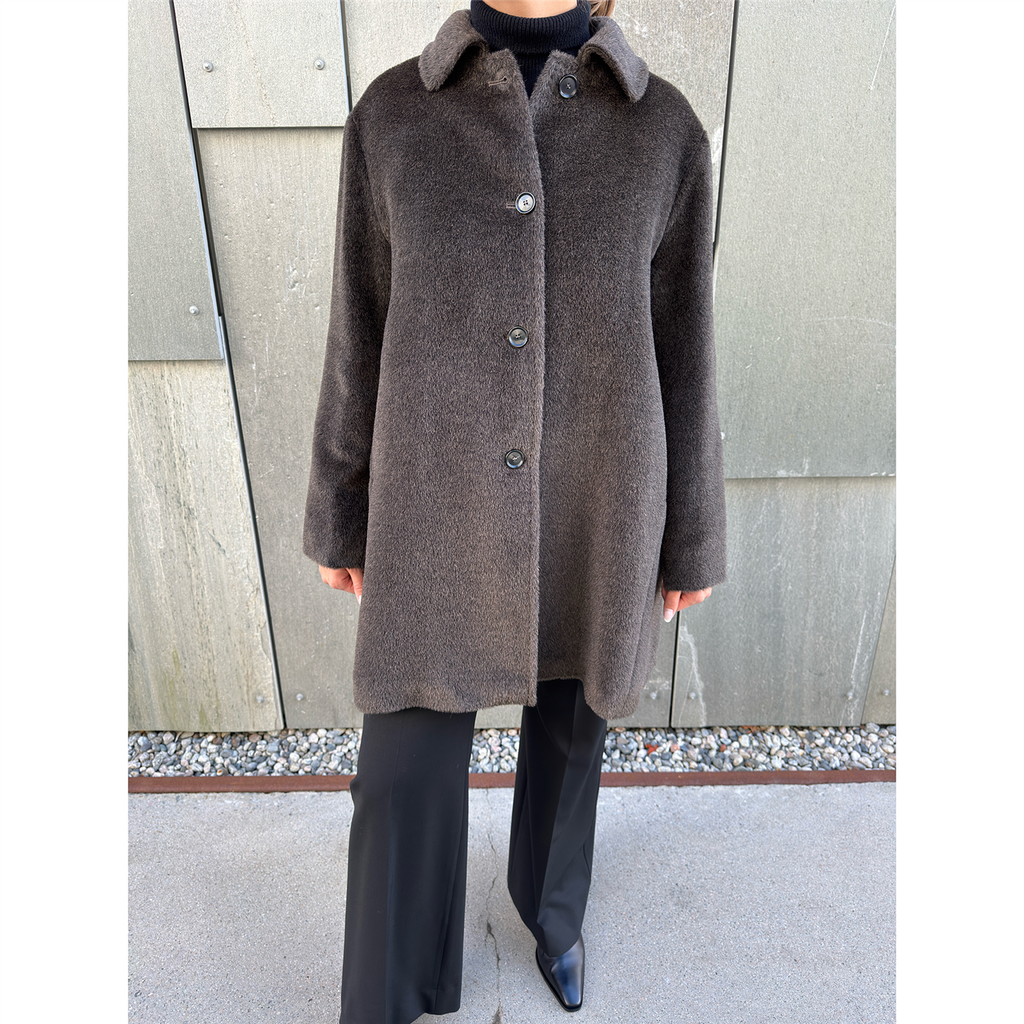 Paula Alpaca Coat Brown