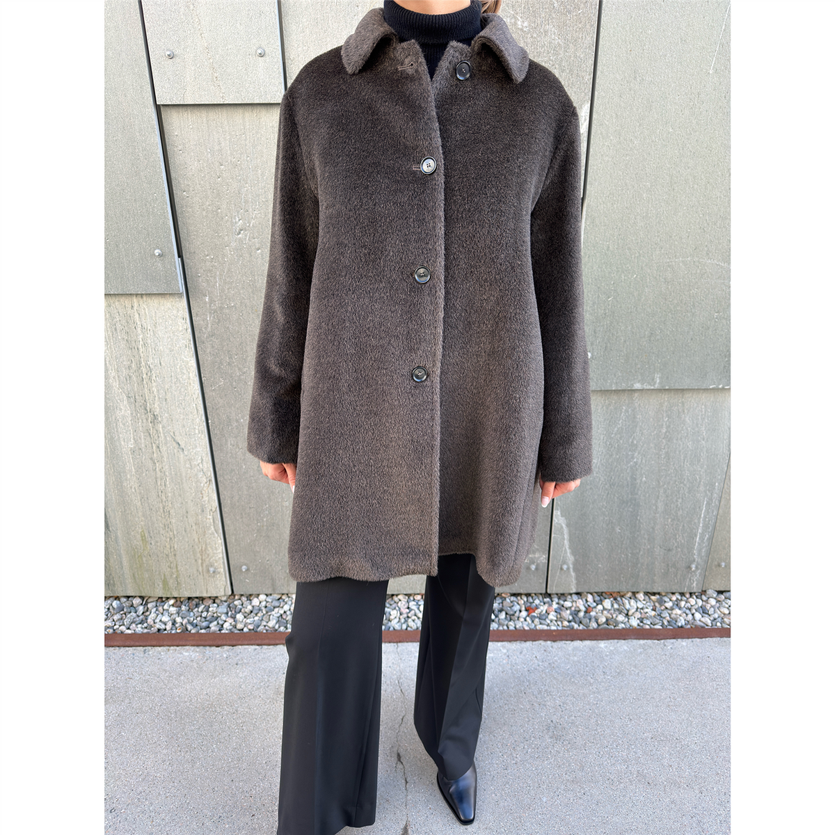 Paula Alpaca Coat Brown