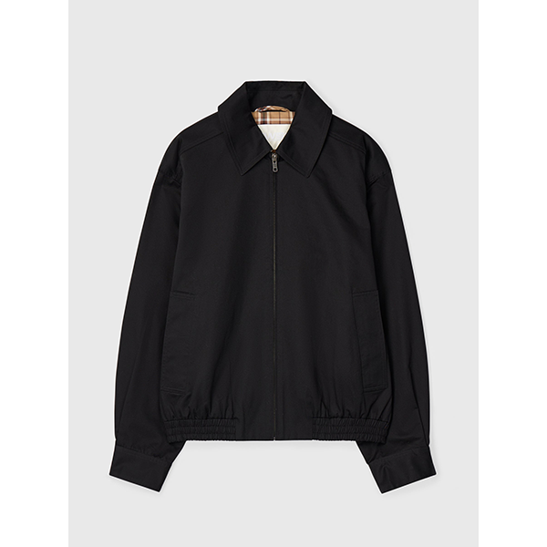Blouson Zip Up Jacket Jet Black