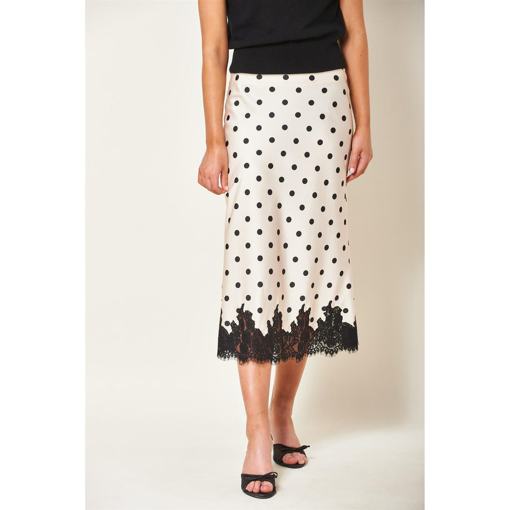 Lynne Skirt Black Polka Dot