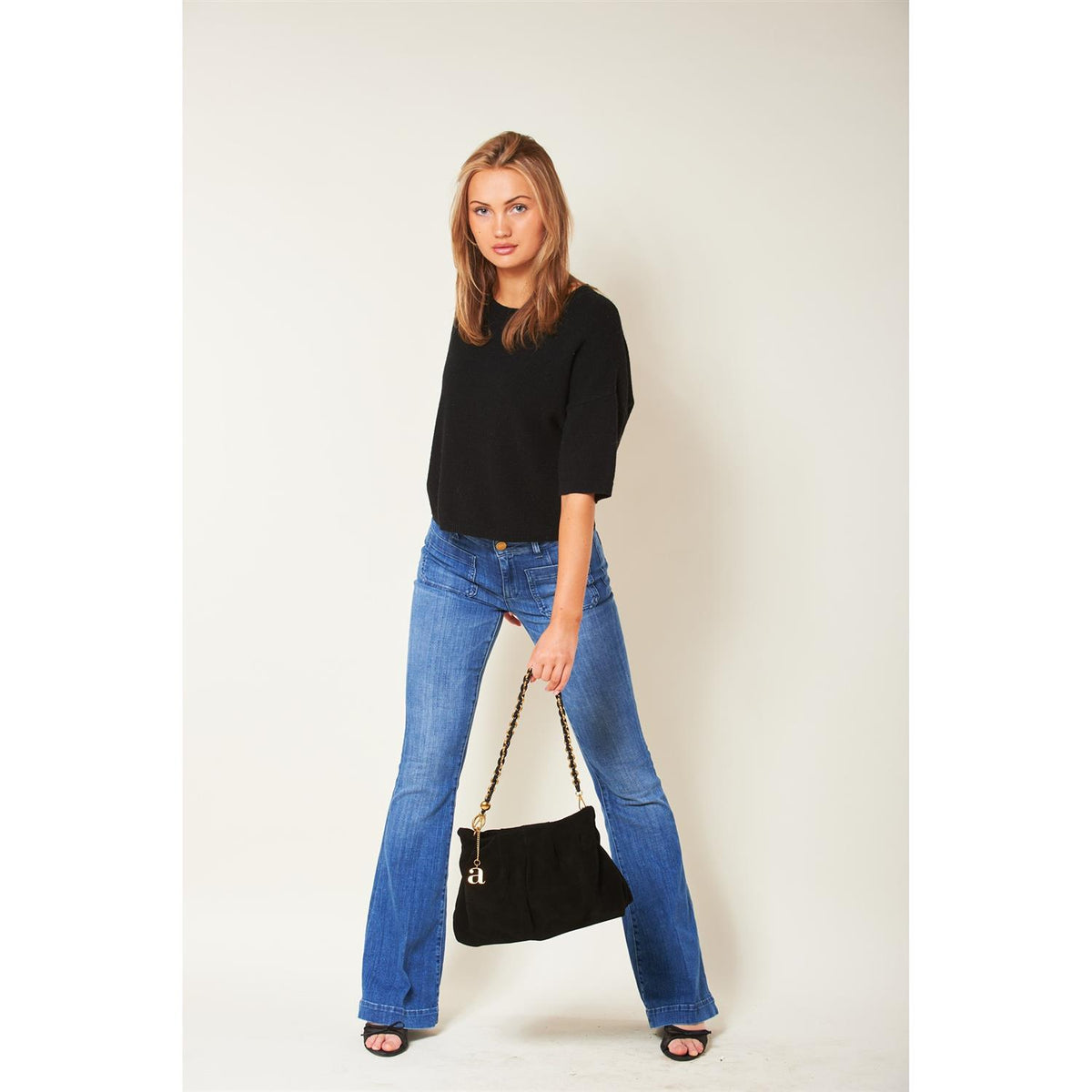 Maxime True Suede Clutch Black