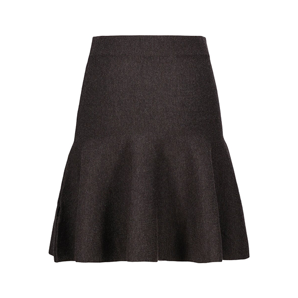 Triny Merino Skirt Dark Brown Melange