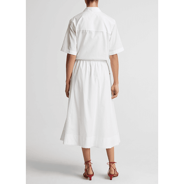 Scallop Detail Shirt Optic White