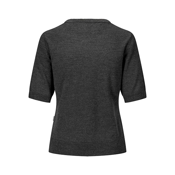 Emmy Merino Top Dark Grey Melange