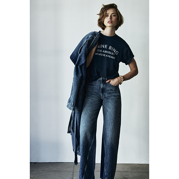 Cade Tee Melrose Stencil Navy